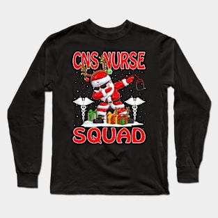 Christmas Cns Nurse Squad Reindeer Pajama Dabing Santa Long Sleeve T-Shirt